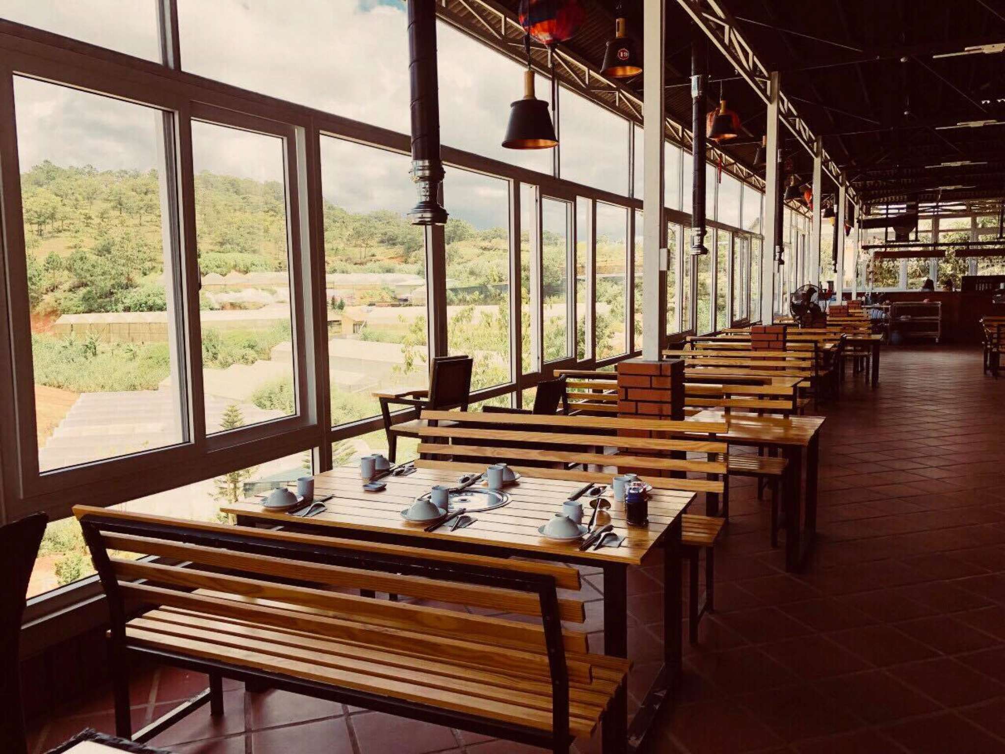 Kh&ocirc;ng gian nh&agrave; h&agrave;ng tại Berry Valley Homestay Đ&agrave; Lạt 